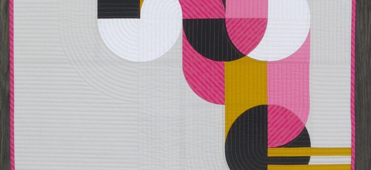 Luna Lovequilts - Bubble Gum - A modern quilt inspired by a geometric Street Art work
