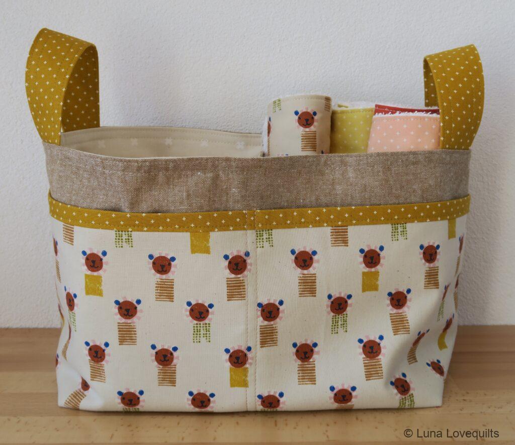 Luna Lovequilts - Divided Basket in Cotton and Steel Sunshine collection - Noodlehead pattern