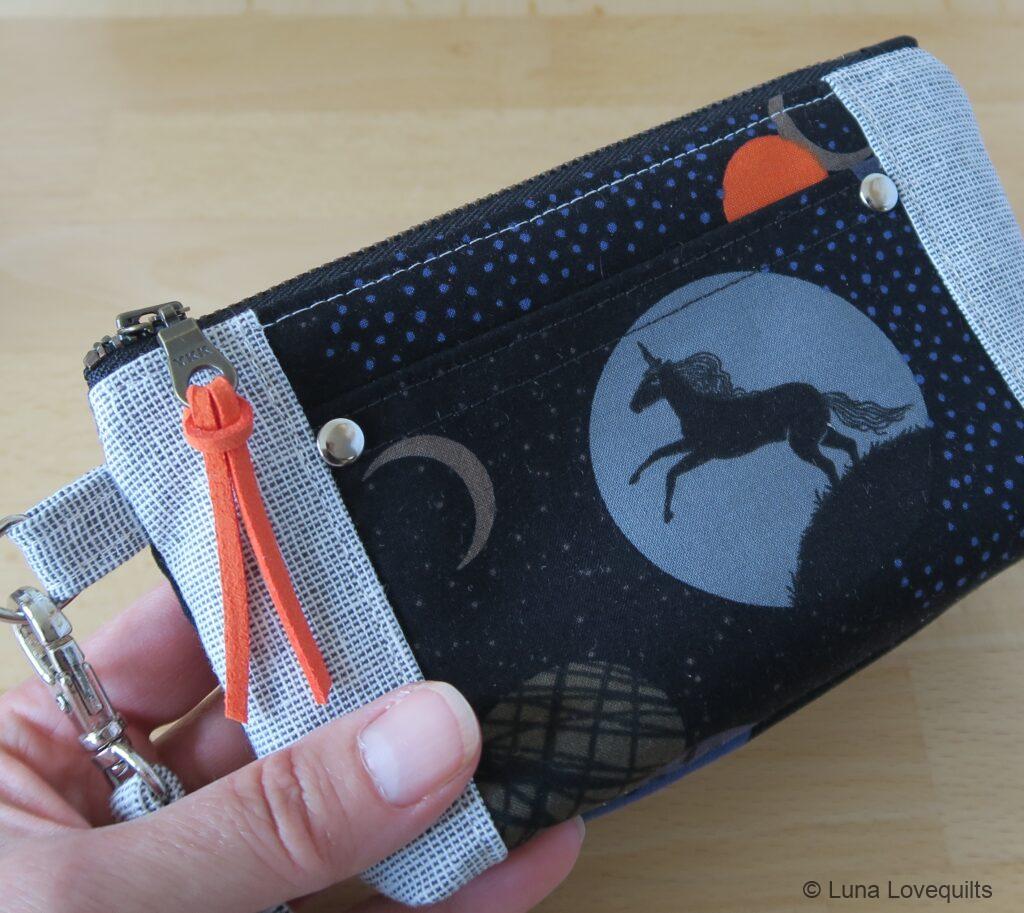 Luna Lovequilts - Small Norfolk Pouch pattern by SOTAK - Ruby Star Crescent collection