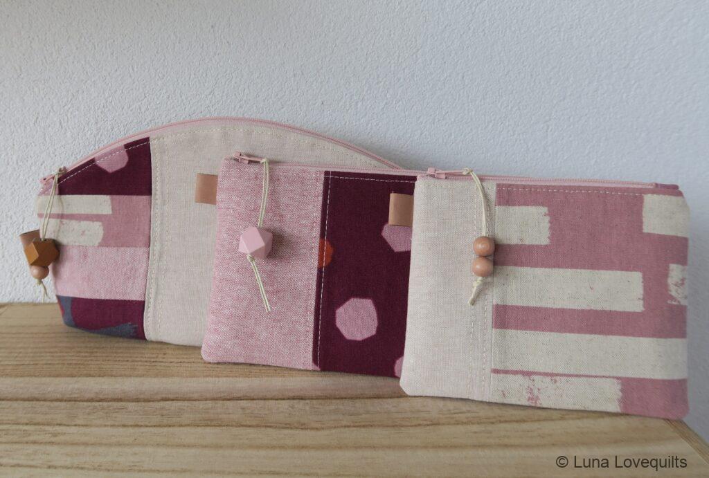 Luna Lovequilts - Set of coordinated pouches