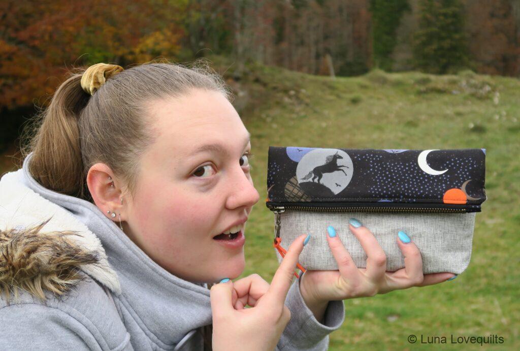 Luna Lovequilts - Amber Clutch in Crescent collection from Ruby Star Society