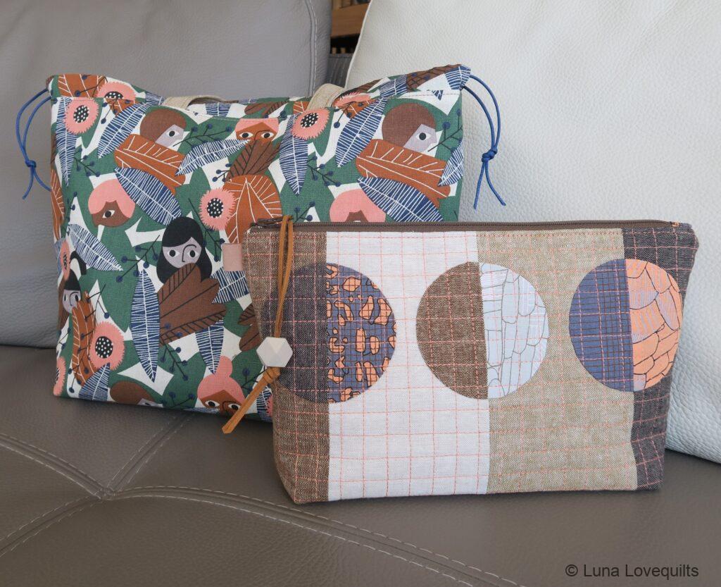 Luna Lovequilts - Quilted pouch in muted colours