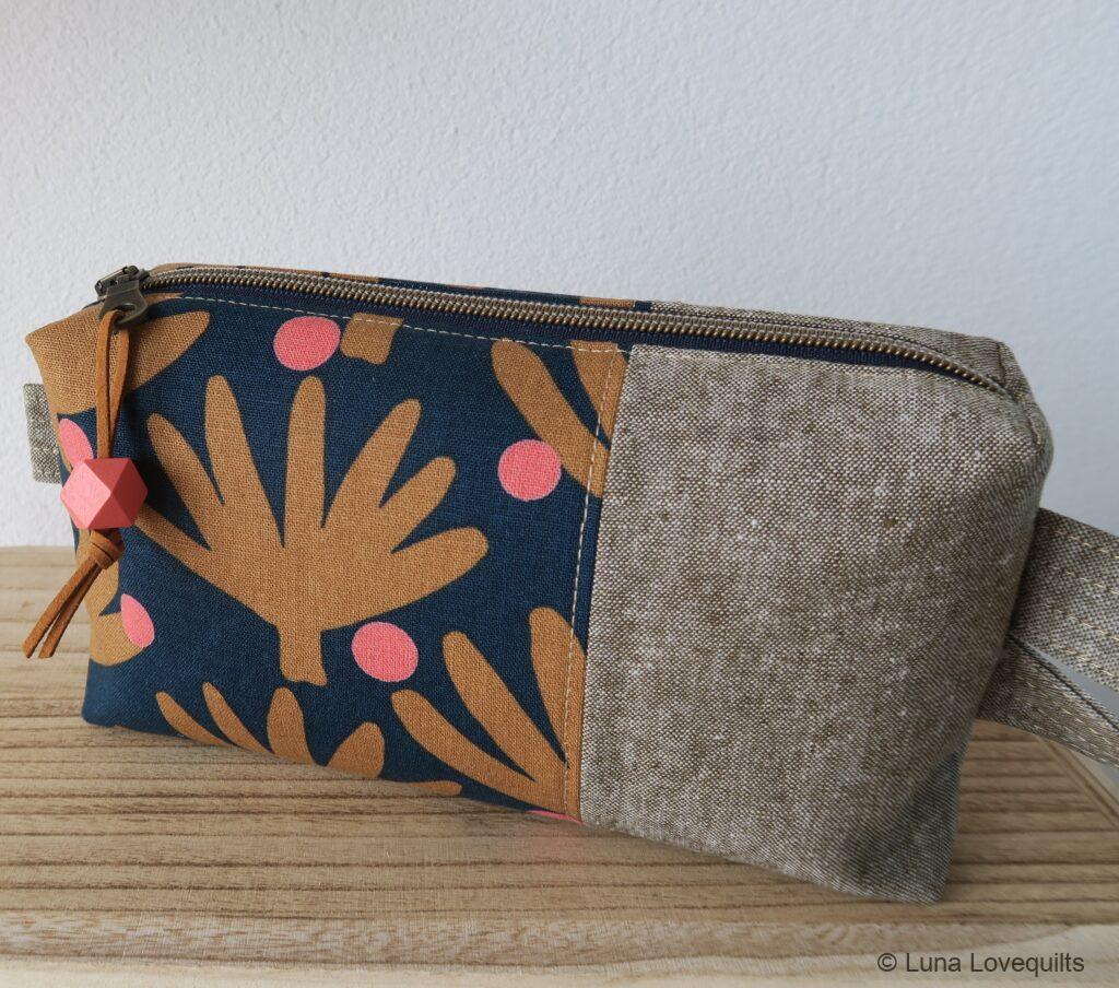 Luna Lovequilts - Boxy Pouch pattern by Seaminglysane - Find Me in Ibiza collection