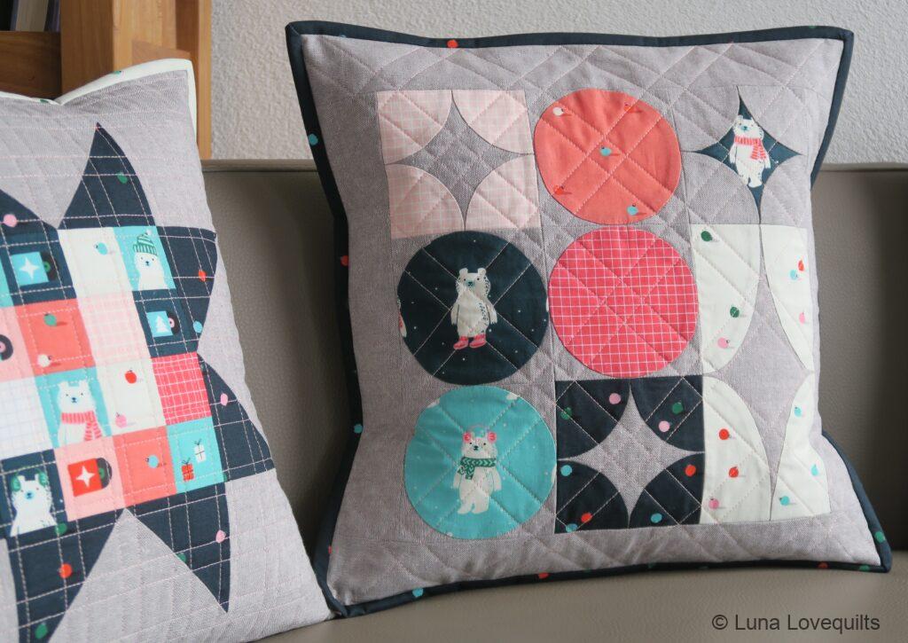 Luna Lovequilts - Home Decor - Modern Christmas quilted pillow / cushion