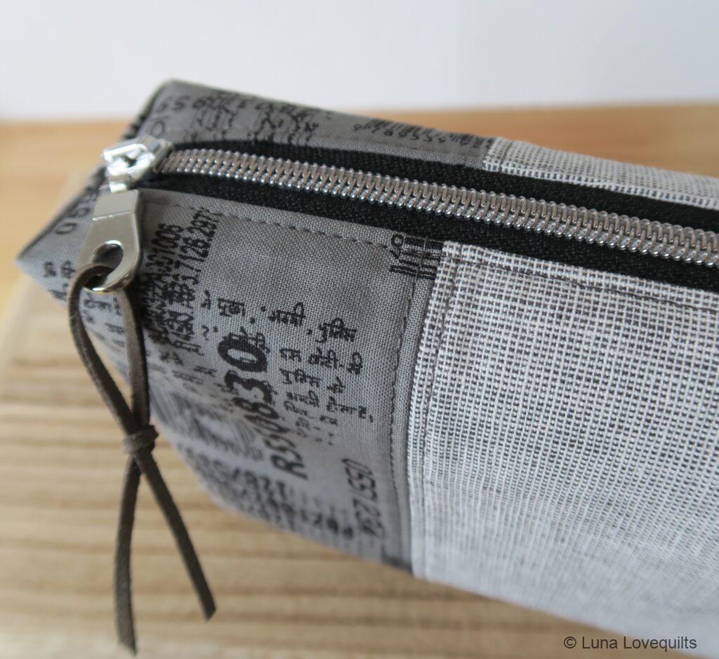 Luna Lovequilts - Boxy Pouch - digits in grey version