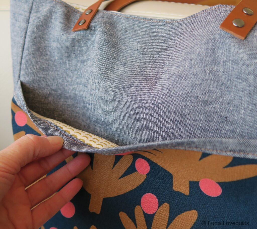 Luna Lovequilts Shop Handmade - Tote Bag - Pocket