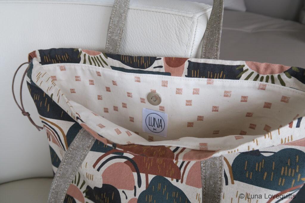 Luna Lovequilts Shop Handmade - Project Bag - Interior