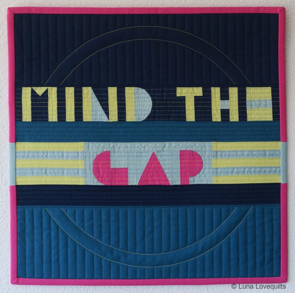 Luna Lovequilts - Mind The Gap mini quilt for Curated Quilts challenge