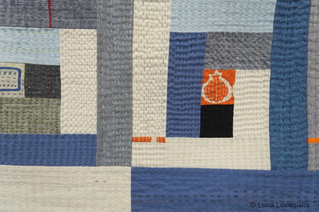 Sarah Hibbert solo exhibit at Festival of Quilts Birmingham 2022 - Quilt detail
