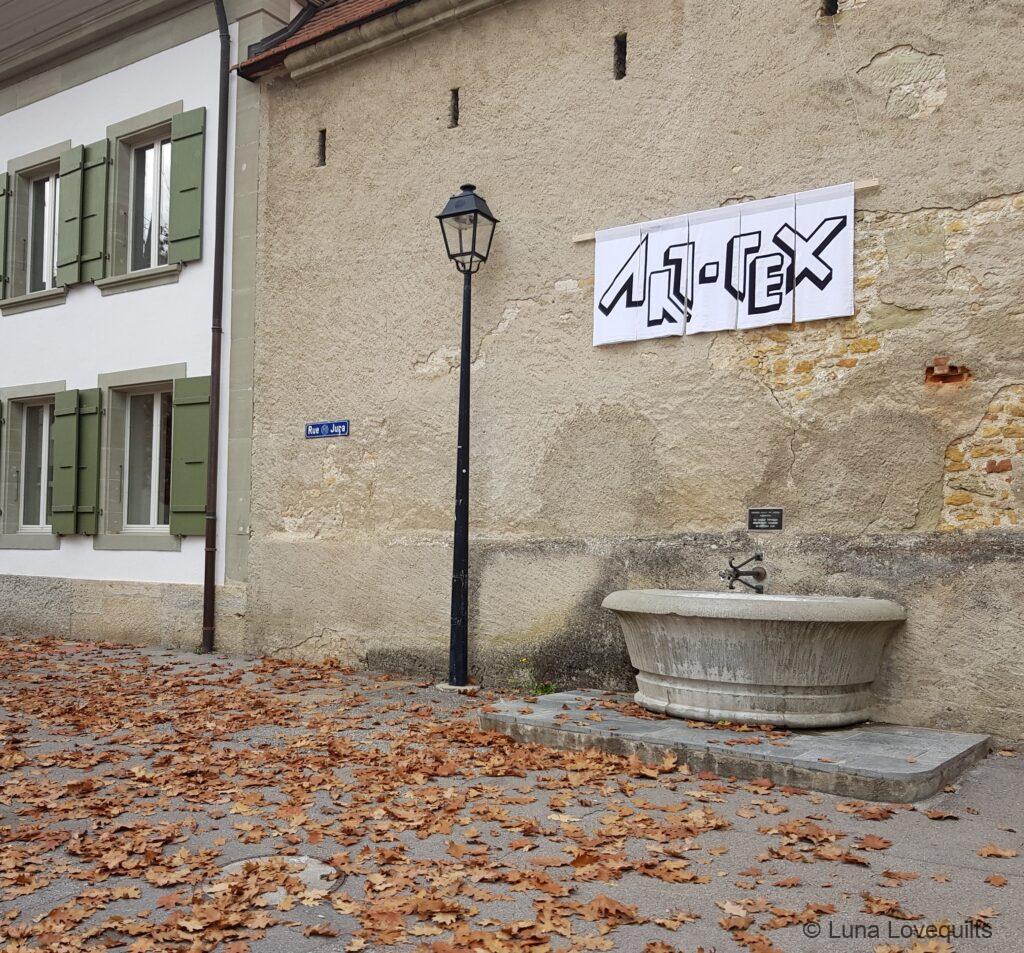 ART-TEX banner for Eloge du Fil in Avenches 2022