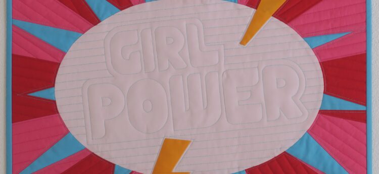 Luna Lovequilts - Girl Power quilt - patCHquilt Red Shoes challenge