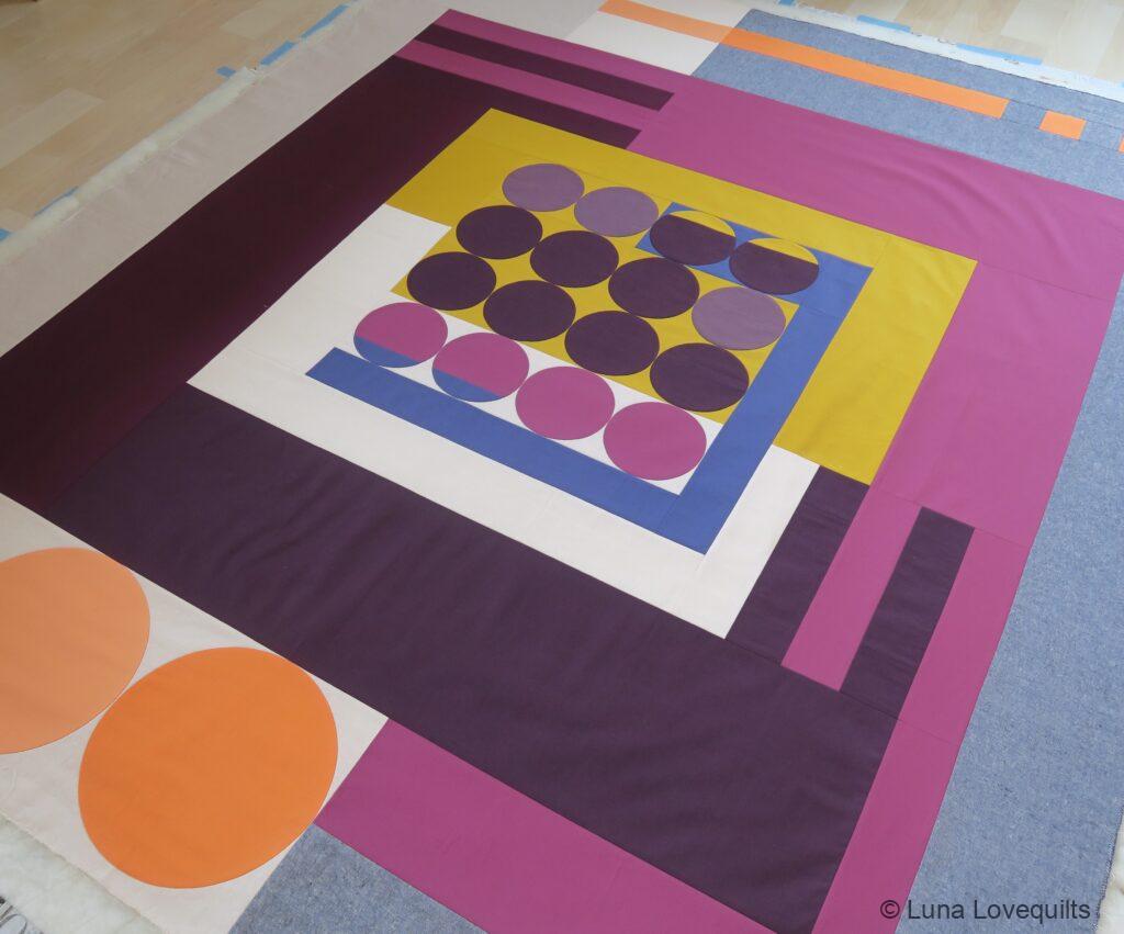 Luna Lovequilts - Handwork project - Quilt top ready to baste