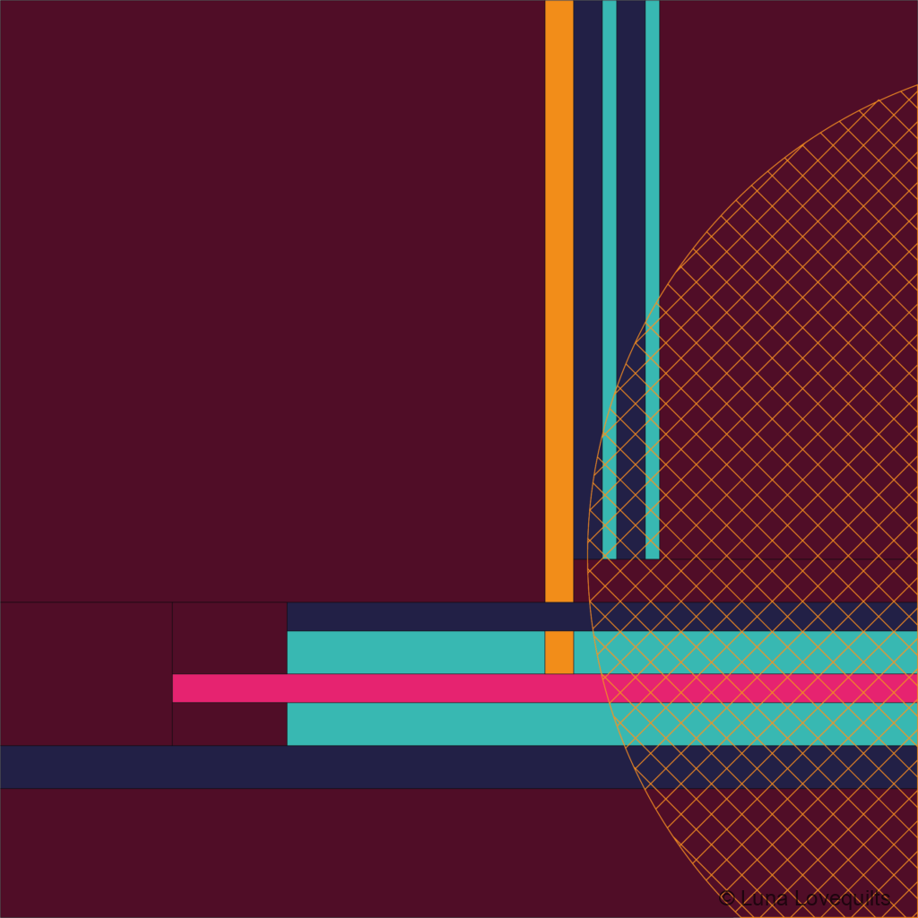 Luna Lovequilts - Fragment Quilt mock-up - Colour palette version 01