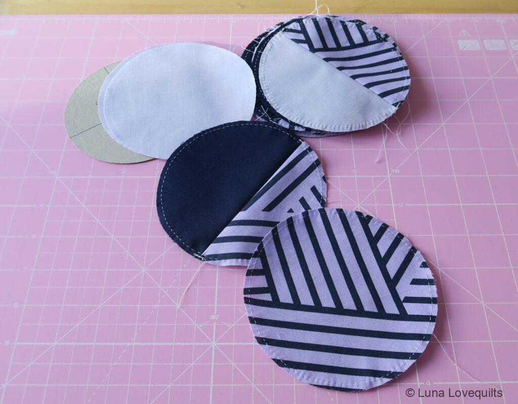 Lunalovequilts - New quilting project #2 - Preparing circles