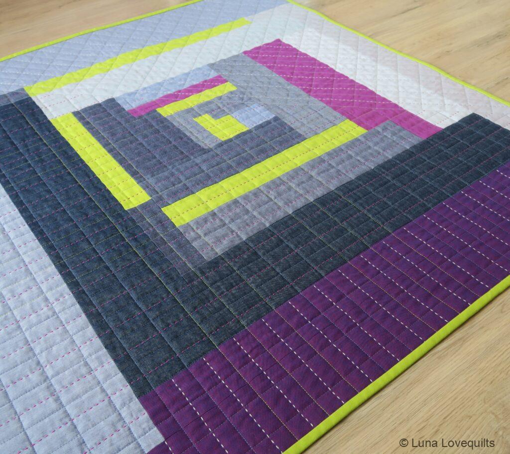 Luna Lovequilts - Gee's Bend inspired quilt - Quilting detail