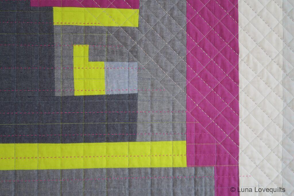 Luna Lovequilts - Gee's Bend inspired quilt - Quilting detail