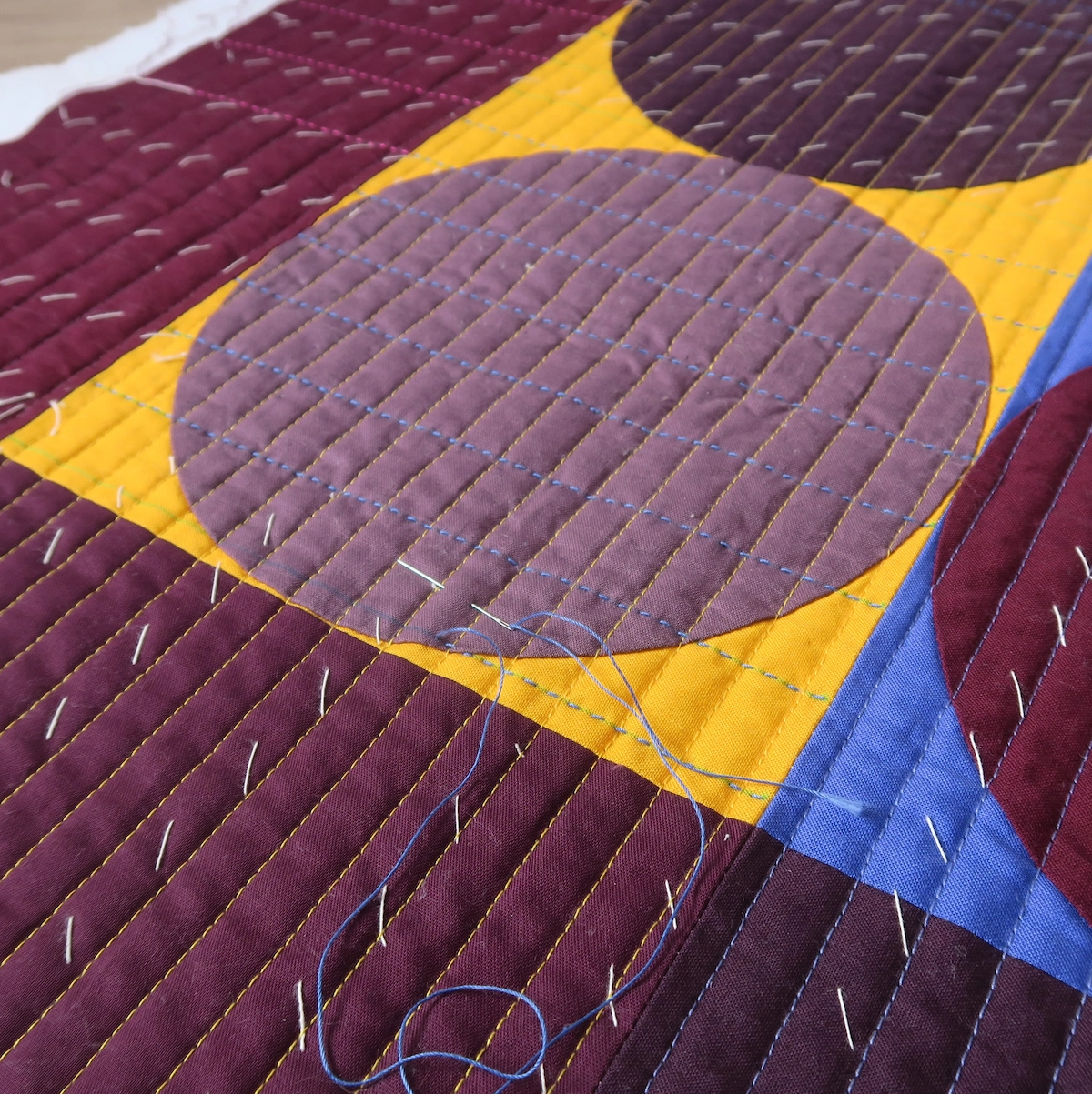 Luna Lovequilts – Gameplay III – Hand Quilting in Progress