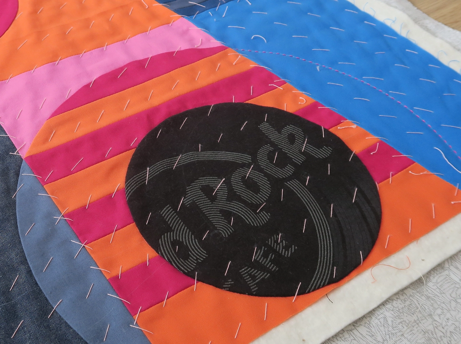 Luna Lovequilts – T-Shirt Quilt Project #3 – Basted Luna Lovequilts - T-Shirt Quilt Project #3 - Basted