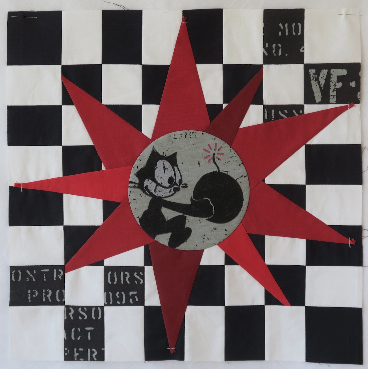 Luna Lovequilts - T-Shirt Quilt Project #4 - Finished Top