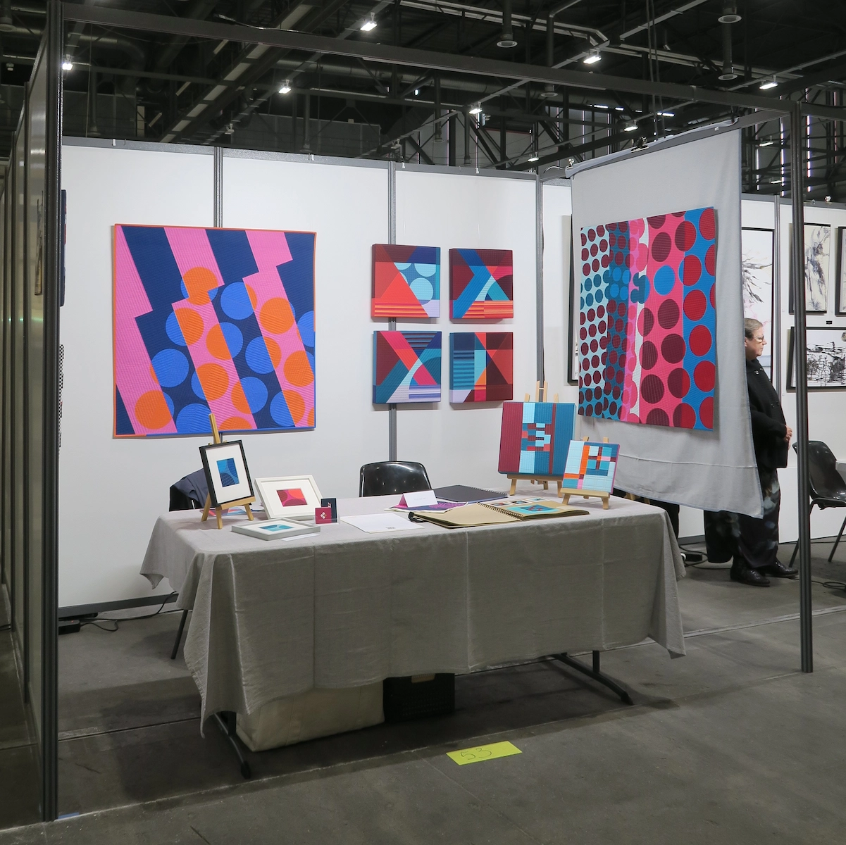 Sophie Zaugg – Quilts – Geneva Artistink 2026 – My Booth Sophie Zaugg - Quilts - Geneva Artistink 2026 - My Booth