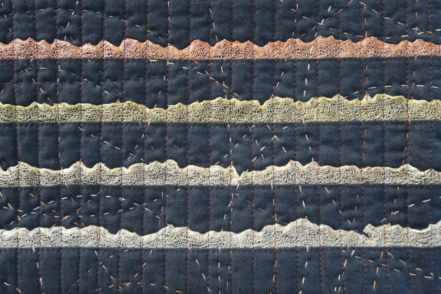 Association Jurassienne de Patchwork - Exposition 2026 - Maria Vuilleumier - Lignes version foncée - Détail