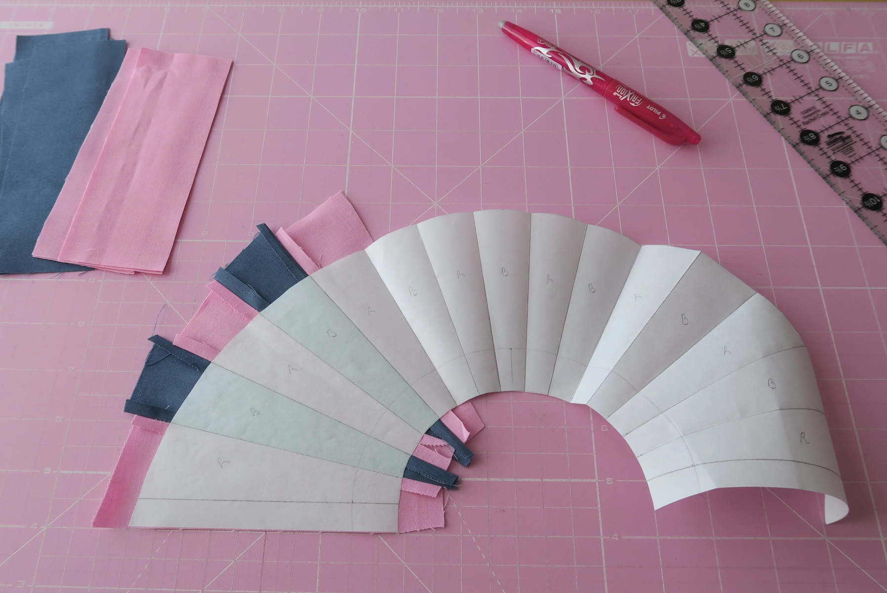 Sophie Zaugg - Quilt - Greatest Tees V - Foundation Paper Piecing in Progress