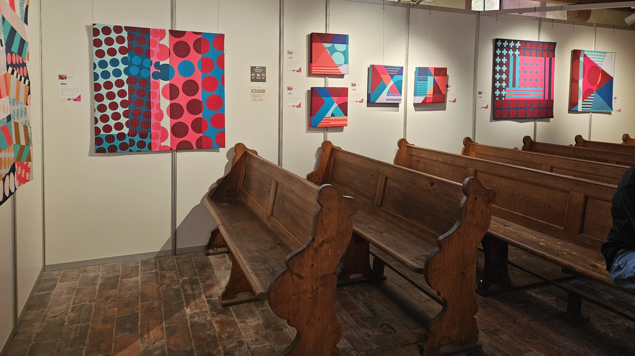 Sophie Zaugg - Solo Exhibit - Carrefour European Patchwork Meeting 2026 - Offset no 2 & Overall View