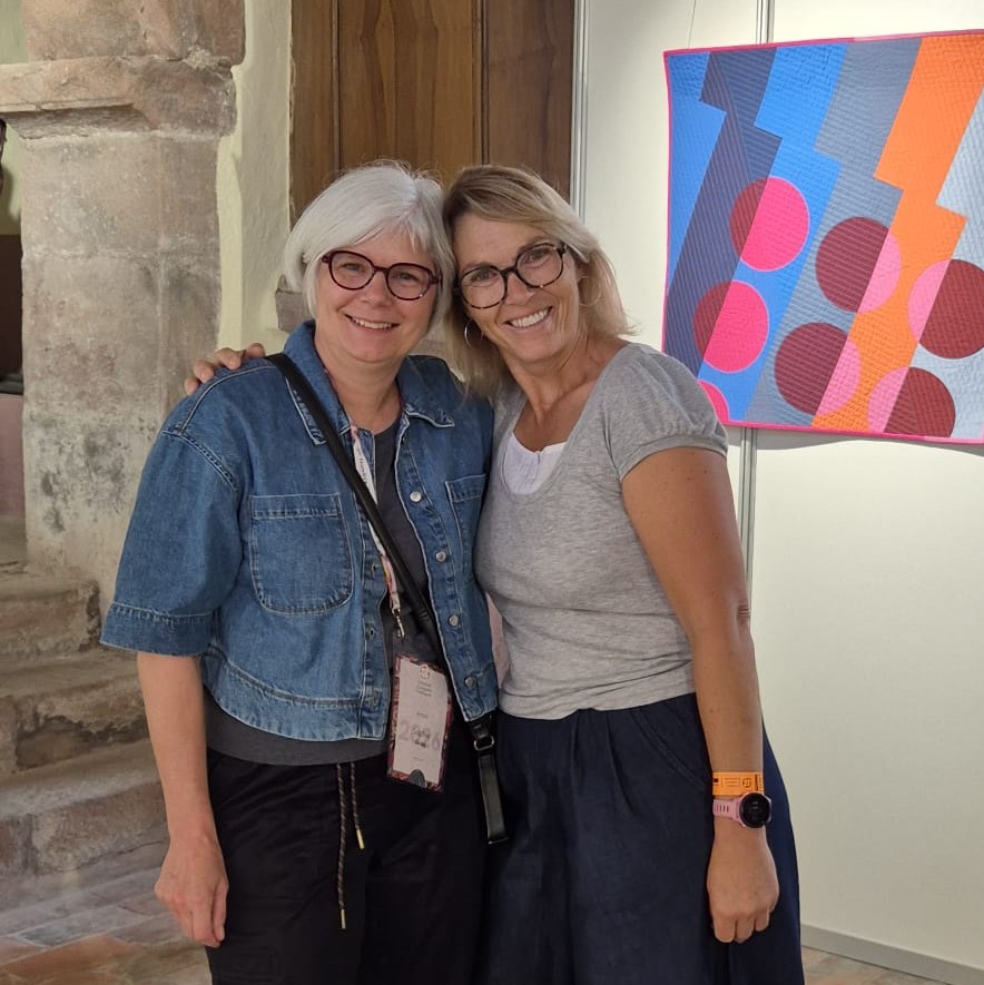 Sophie Zaugg - Solo Exhibit - Carrefour European Patchwork Meeting 2026 - Photo Souvenir with Anne-Chantal