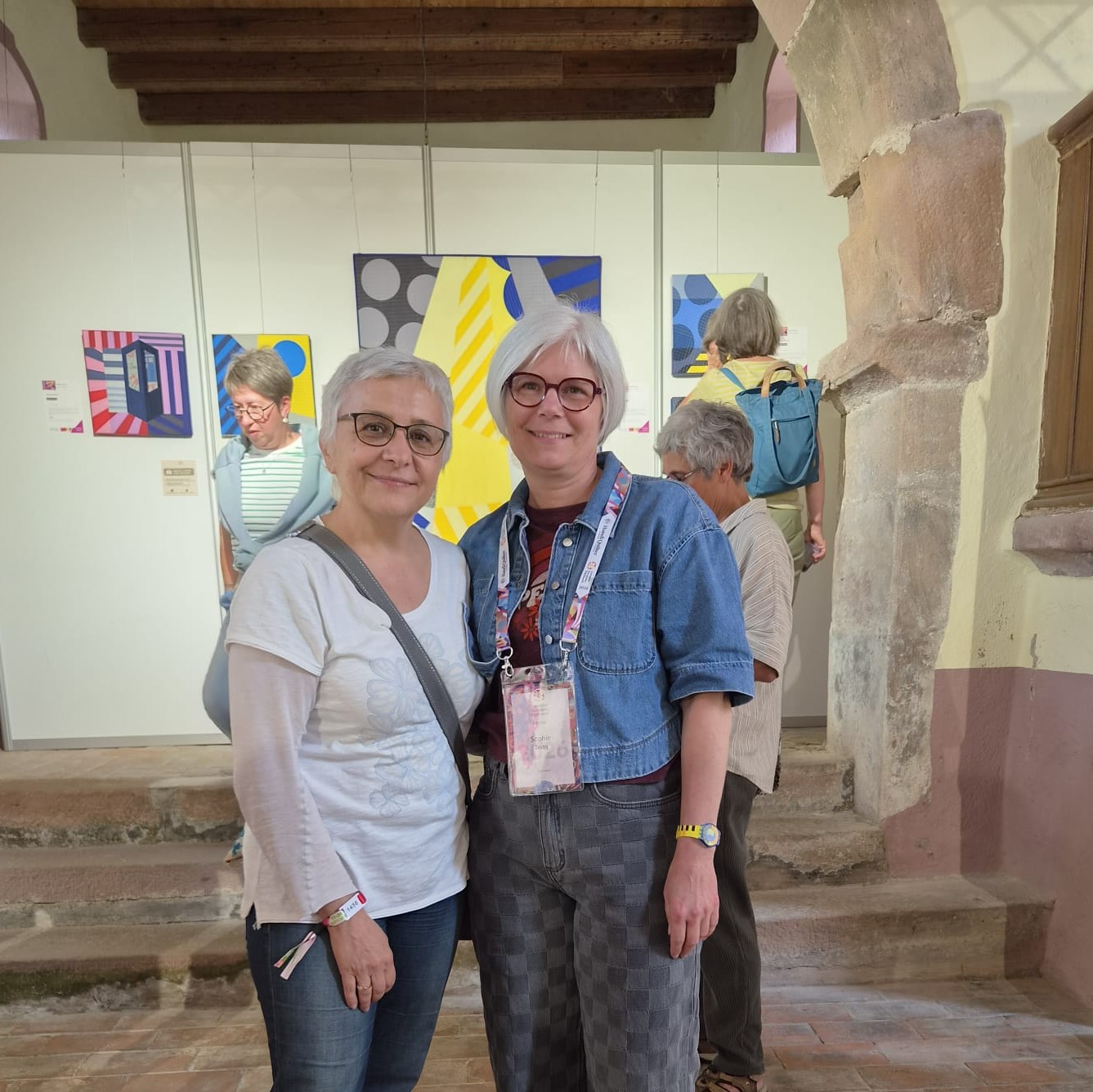 Sophie Zaugg - Solo Exhibit - Carrefour European Patchwork Meeting 2026 - Photo Souvenir with Pasqualina